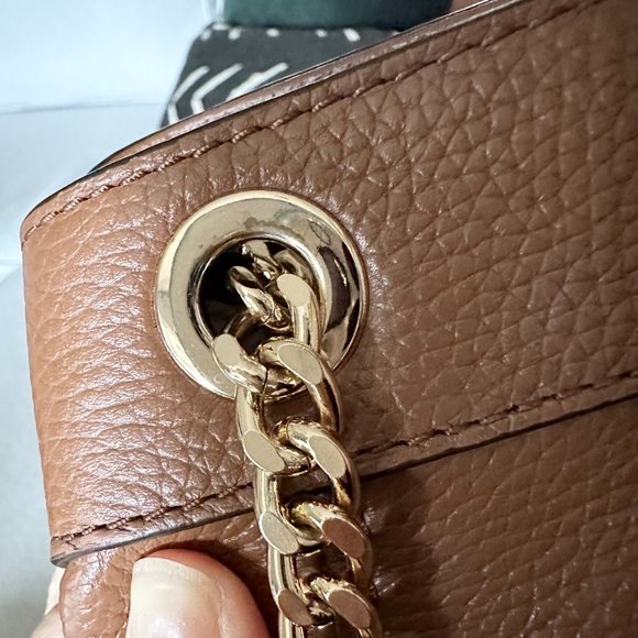 Michael Kors Jet Set Medium Pebbled Leather Chain Shoulder Bag - Picture 11 of 11